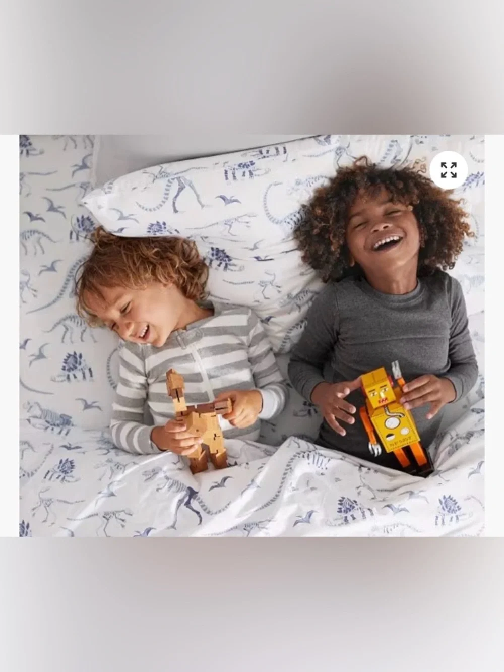 Pottery Barn Kids Dinosaur Bones Glow in the Dark Sheet Set